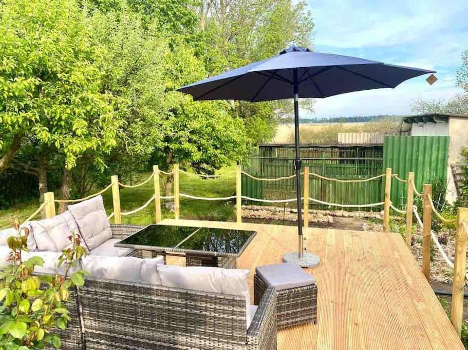Ferienhaus Mit Wasserblick Auf Der Insel Usedom Krummin Bagian luar foto